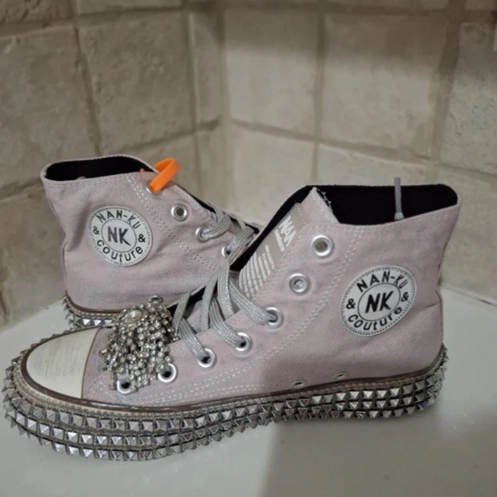 Studded High-Top Sneakers size 9